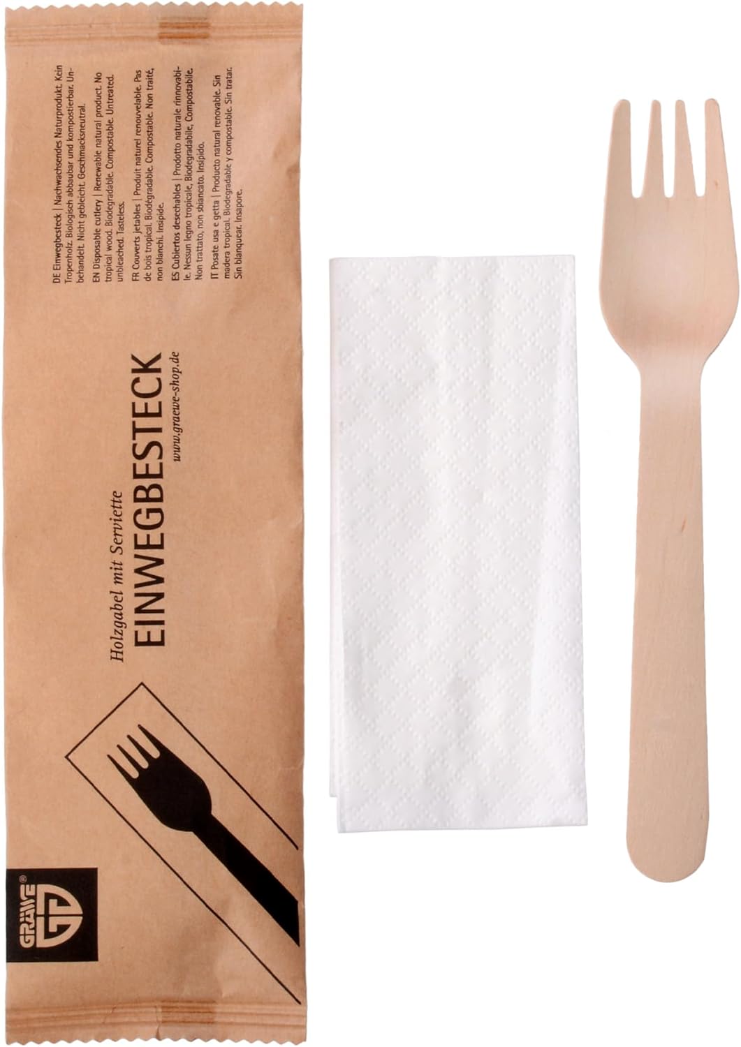 GRAWE Disposable Plastic Cutlery Party Set 115-Piece