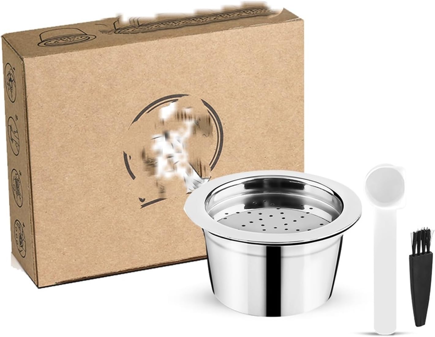 INEOUT Coffee Capsule Compatible with Tchibo Cafissimo & K Fee ALDI Expressi Coffee Machine, Stainless Steel Metal Filter Housing (Colour: Light Yellow)