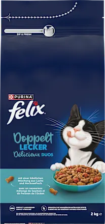 Felix Dry cat food with fish, doubly delicious - delicieux duos, 2 kg 2000g