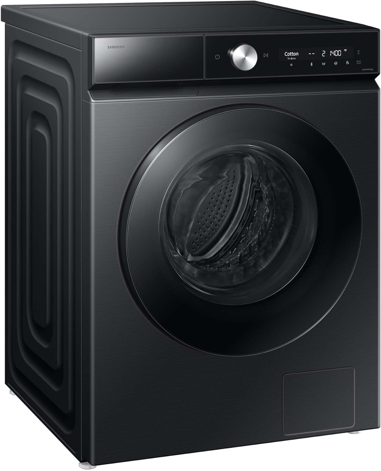 Samsung WD90DB8B85GBU2 Bespoke AI Washer Dryer, 9+6 kg, Energy Efficiency Class D/A (-10%), Washing Machine and Dryer in One, QuickDrive, AI Ecobubble, AI Wash, SuperSpeed 39 Minutes Washing Programme, Black