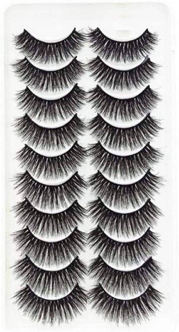 TOSSPER 10da Lashes False Eyelashes Volume Fake Eyelash Extension Cils Makeup Tools