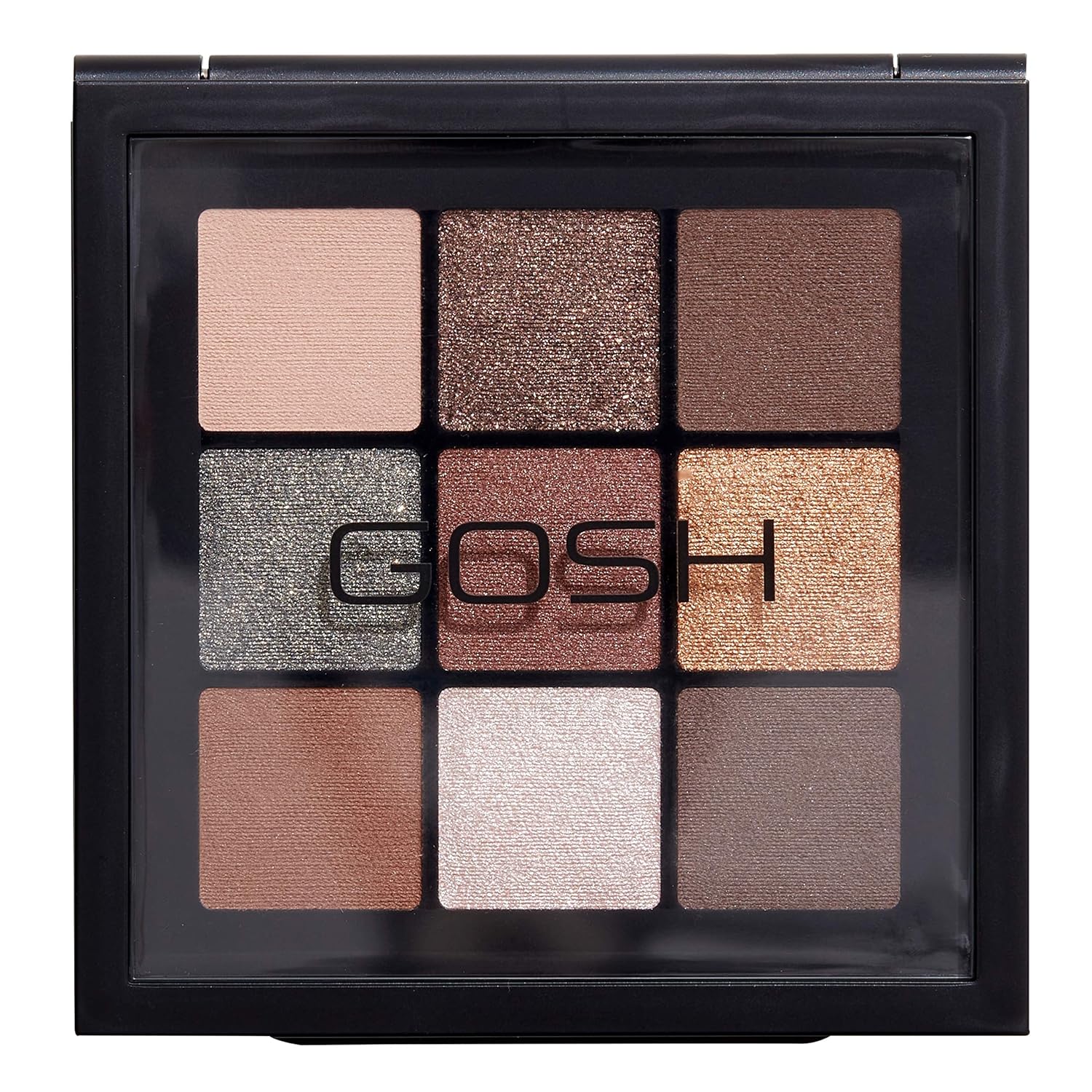 Gosh Eyedity Eyeshadow Palette 003 Be Happy With 9 Perfectly Matched Color in Matt & Metallic I Can Be Combined For Day Makeup & Glittering Looks for the Evening I Vegan & Fragrance Free