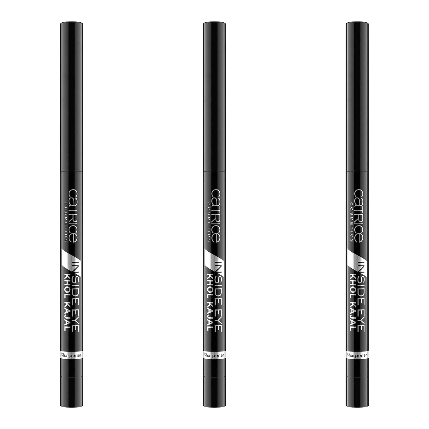 Catrice Inside Eye Khol Kajal, Black, Eye Pencil No. 010 Black Is The New Black, Pack of 3 (3 x 0.3 g), Charcoal, Make Up