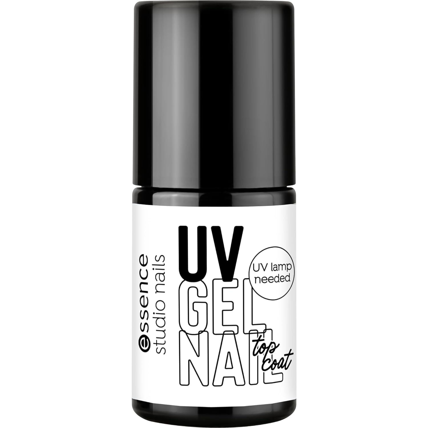 essence cosmetics essence studio nails UV GEL NAIL top coat, top coat, No. 01, transparent, long-lasting, vegan, no preservatives, no alcohol, no perfume, pack of 1 (5ml)