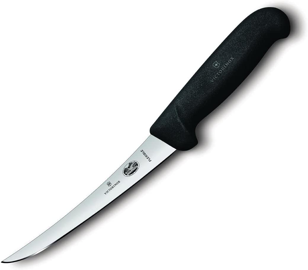 Victorinox Fibrox Chef\'s Knife, Boning Knife, Extra Sharp Blade, Stainless Steel, Dishwasher Safe, Swiss Made