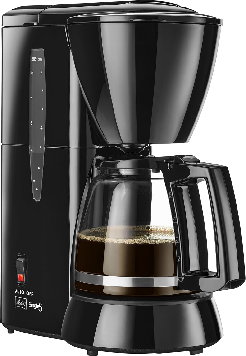Melitta 720-1 Single Coffee Filter Machine 5 M, glass teapot's friend, drip stop, Auto power off black