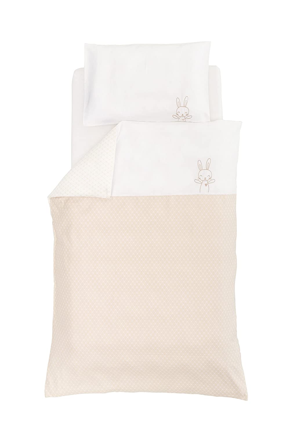 Traeumeland Träumeland TT17103 Bed Linen Dream Bunny Beige 80 x 80 cm Multi-Coloured