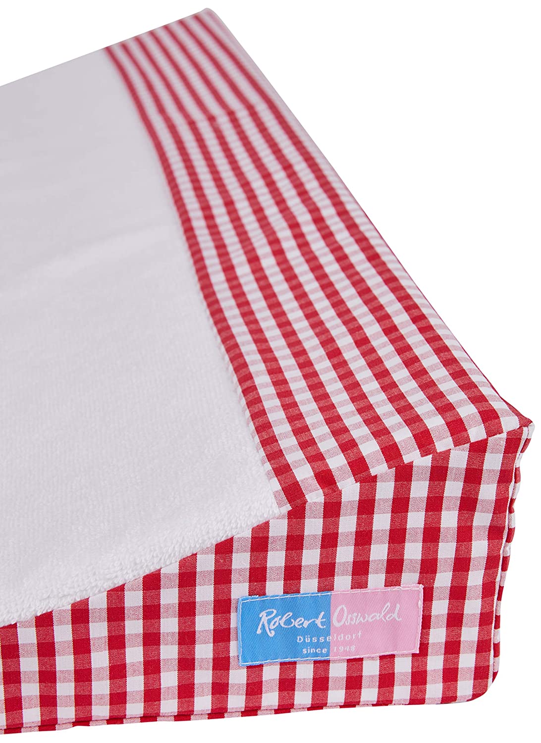 Robert Osswald 1.4.1.3.1.1-K05-01 Changing Mat with 2 Wedge Moulds with Terry Cloth Cover and Inlet 45 cm x 70 cm red
