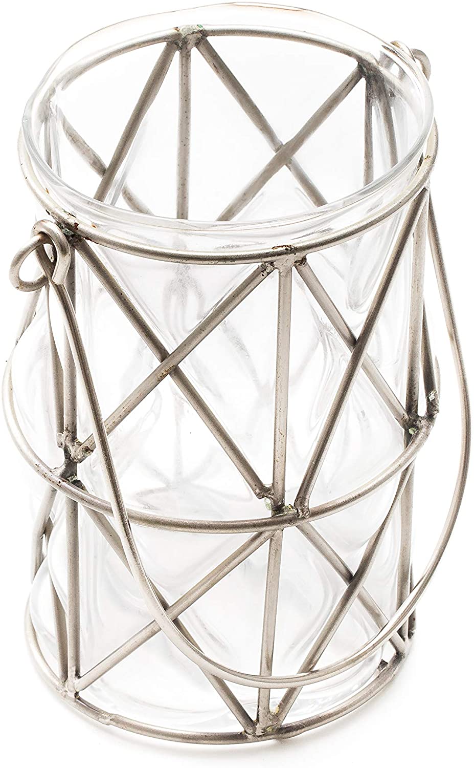 DARO DEKO Daro Decorative Metal Glass Lantern Diameter 10 Cm Height 16 Cm