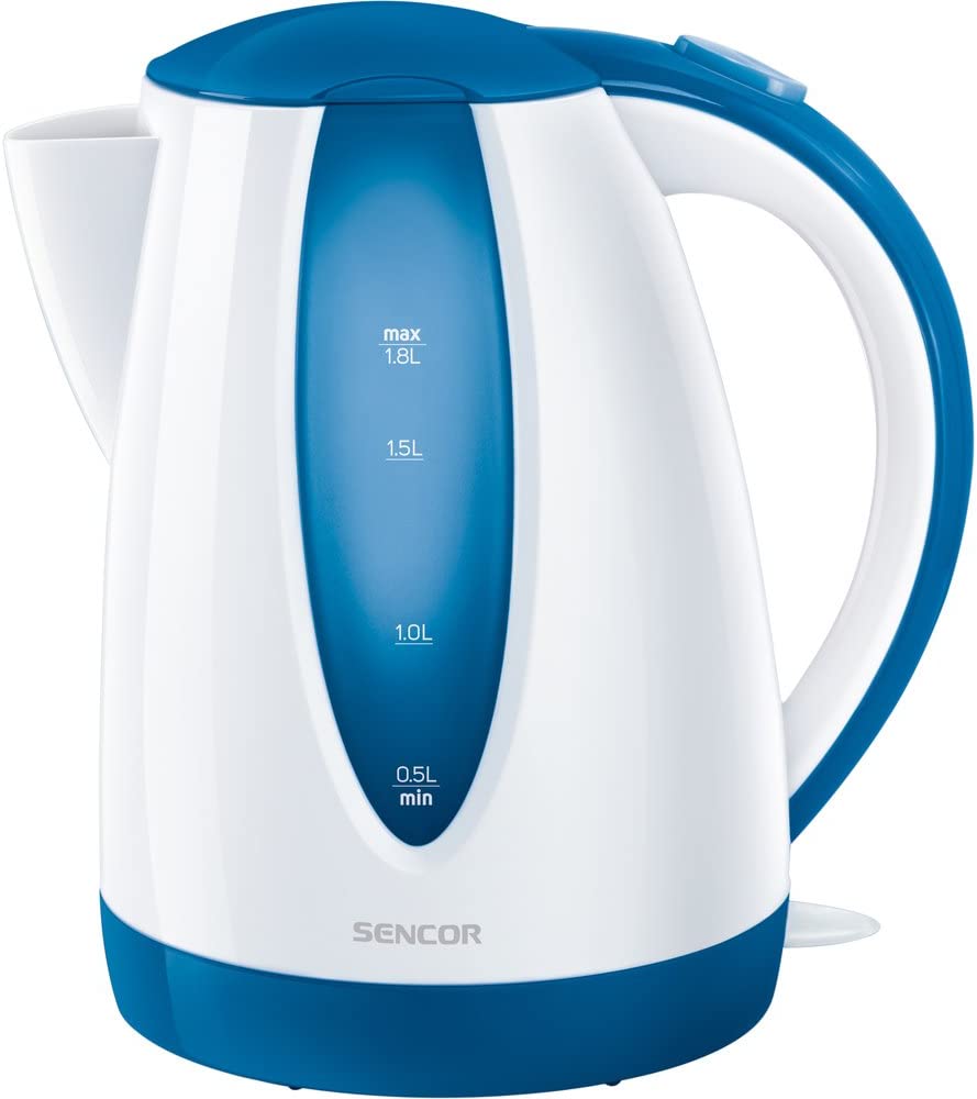 Sencor SWK 1810WH Kettle (volume: 1.8 Litres / Double-Sided)/Dreifachsicherheitssystem level indicator blue