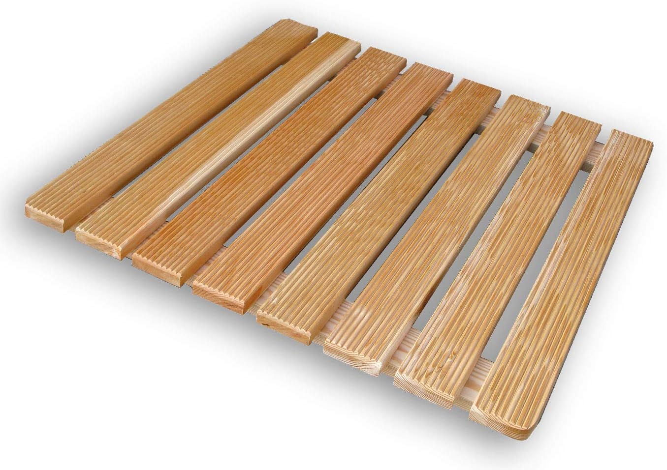 Castelmerlino 12 Larch Shower Trays with Screw-On Slatted Bases 68 x 68 cm for Shower Trays 90 x 90 cm