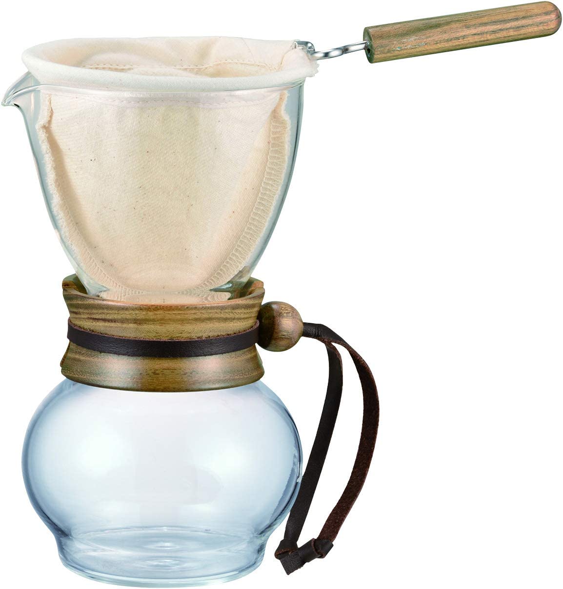Hario 1-Piece 240 Ml Glass Drip Pot, Natural