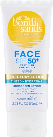 Bondi Sands Sunscreen Facial Everyday Lotion, tinted, SPF 50+, 75 ml