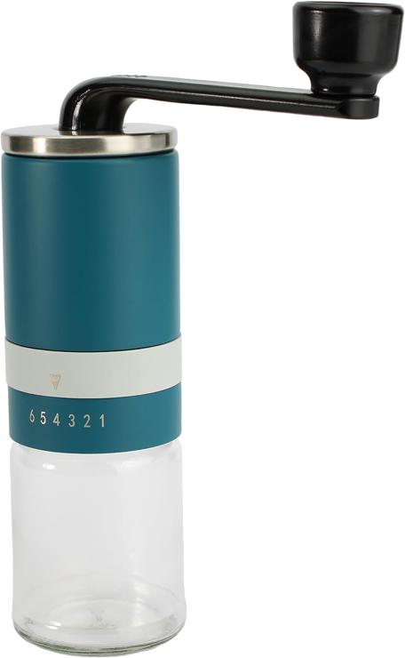 Wegardt Manual Coffee Grinder, Hand Coffee Grinder with Ceramic Grinder, 6 Levels (Blue)