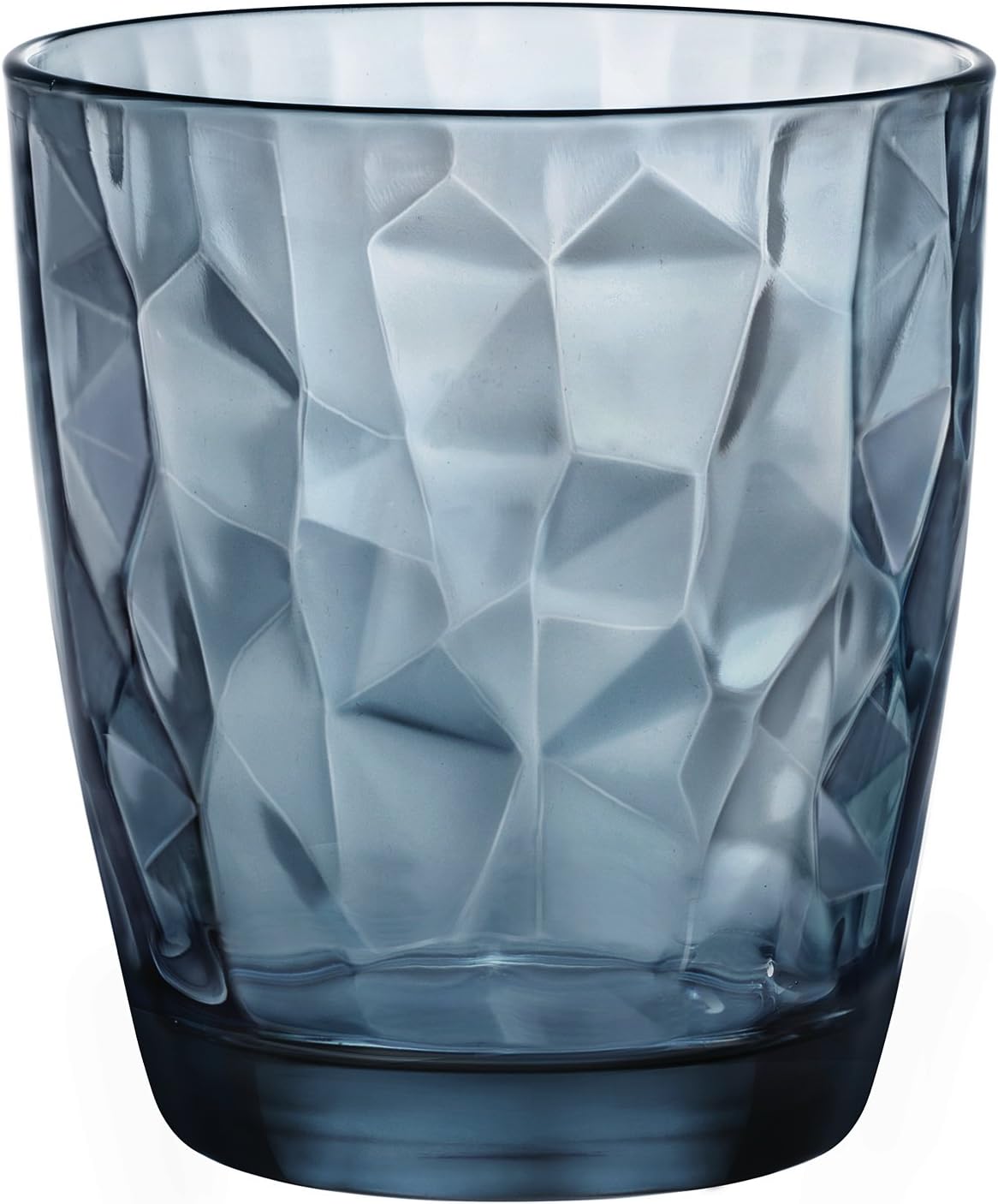 Bormioli Rocco 73279 Bormiolio Rocco Diamond Glasses Set of 6 (Ocean Blue, Drinking Glasses 305 ml, Dishwasher Safe, Water Glass, for Cocktails/Water), 305 ml