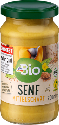 dmBio Mustard medium hot, 200 ml