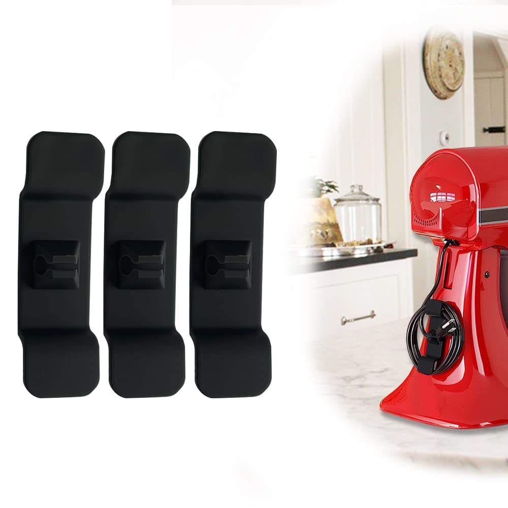 Sun3Drucker 3 Pieces Food Processor Mixer Cable Clips Organiser - Cable Holder Accessor