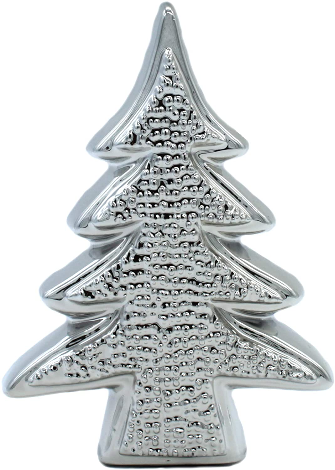 DARO DEKO Daro Decorative Ceramic Christmas Tree Silver – Various Sizes 17 cm or 26.5
