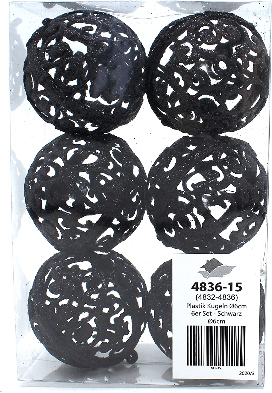 Daro Deko Christmas Glitter Bauble, 6 cm