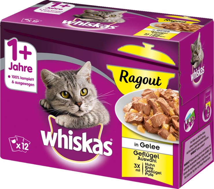 Whiskas 1+ Ragout in jelly with poultry selection Multipack