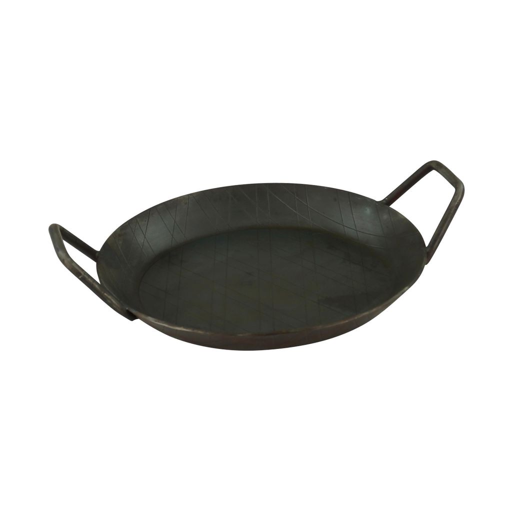 GVKECO 1 wrought iron serving pan Ø 20 cm with two side handles and board
