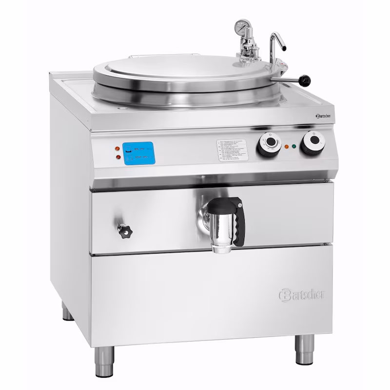 1 x Bartscher electric cooking kettle, 100L, level indicator
