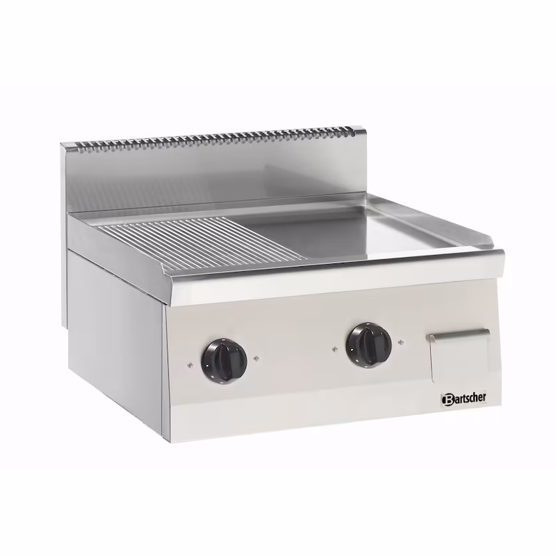 1 x Bartscher griddle plate 600, B600, 1/2-1/2