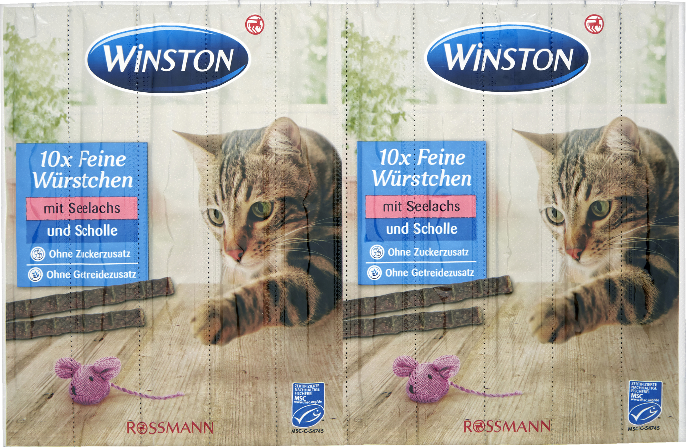 Winston 10 fine sausages with pollachers and plaice