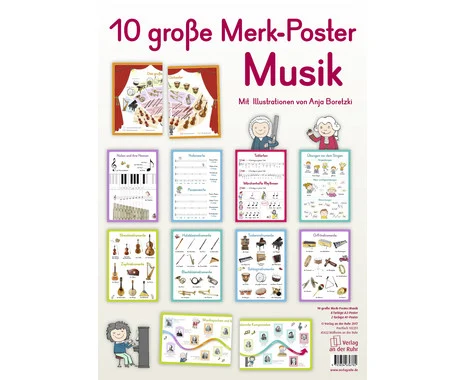 10 large reminder posters "Music"