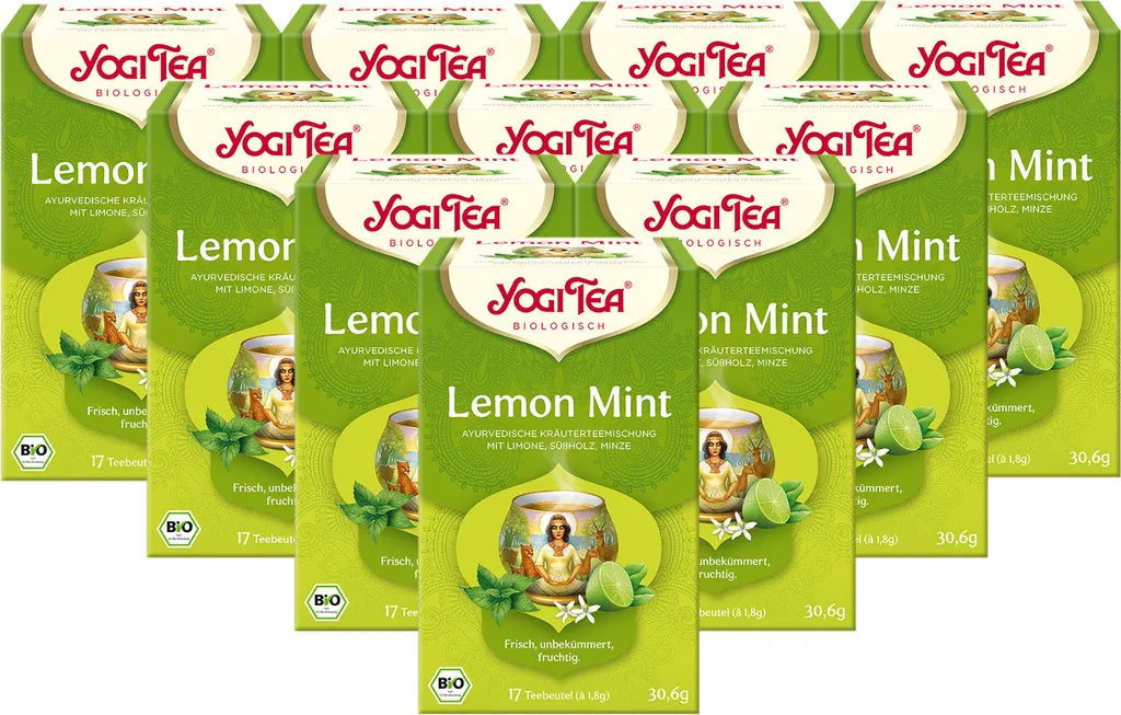 10 x YOGI TEA Lemon Mint | 10 x 30.6g