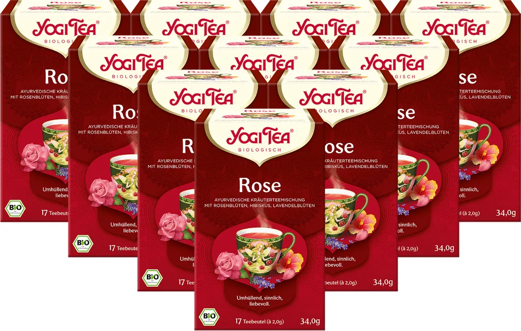 10 x  YOGI TEA Rose | 10 x 34g