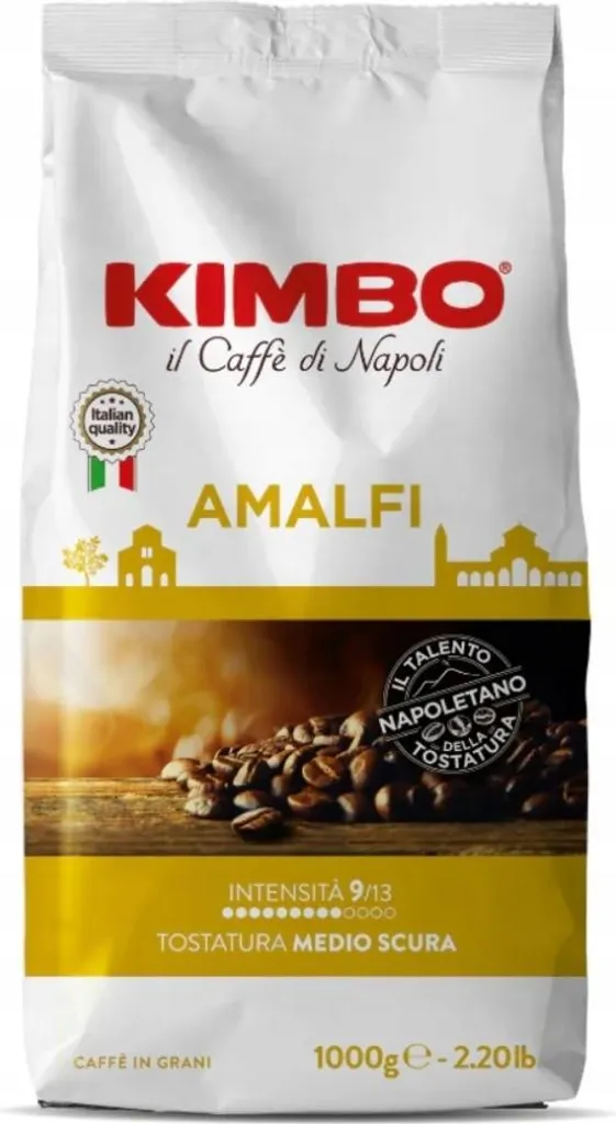 100% Arabica Amalfi Coffee Beans 1kg - Kimbo 1000g