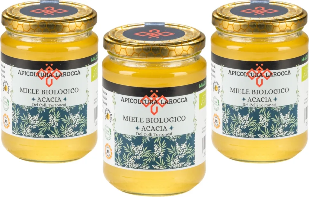 Win2Win Tech 100% ITALIAN Acacia Honey, 3 x 500 g, Unpasteurized, Natural and Raw, Artisan Production, Pure Raw Honey, MADE IN ITALY, 3 x 500 g