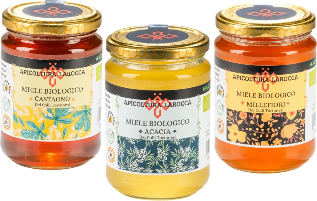 Win2Win Tech 100% ITALIAN Honey Set, Trio of Acacia, Wildflower, and Chestnut Honey. Pure raw honey, untreated, unfiltered, unpasteurized. Artisan production, 3 x 500g