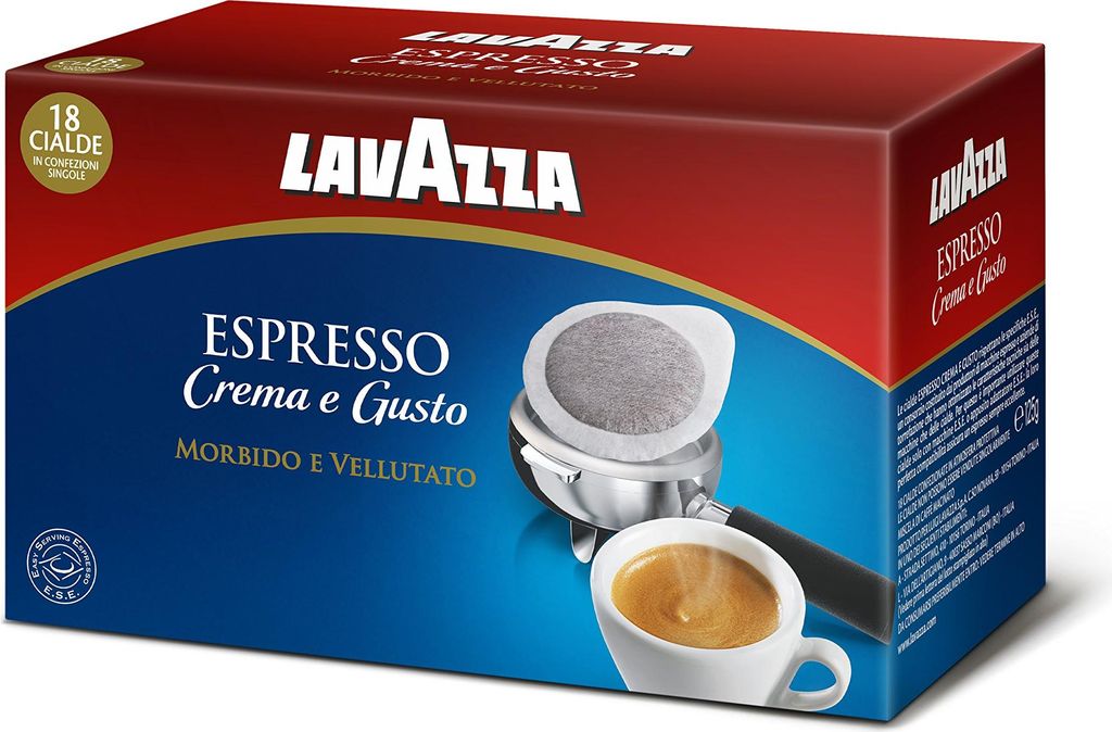 108 Lavazza Espresso Crema E Gusto coffee pods (6 x 18) 750g