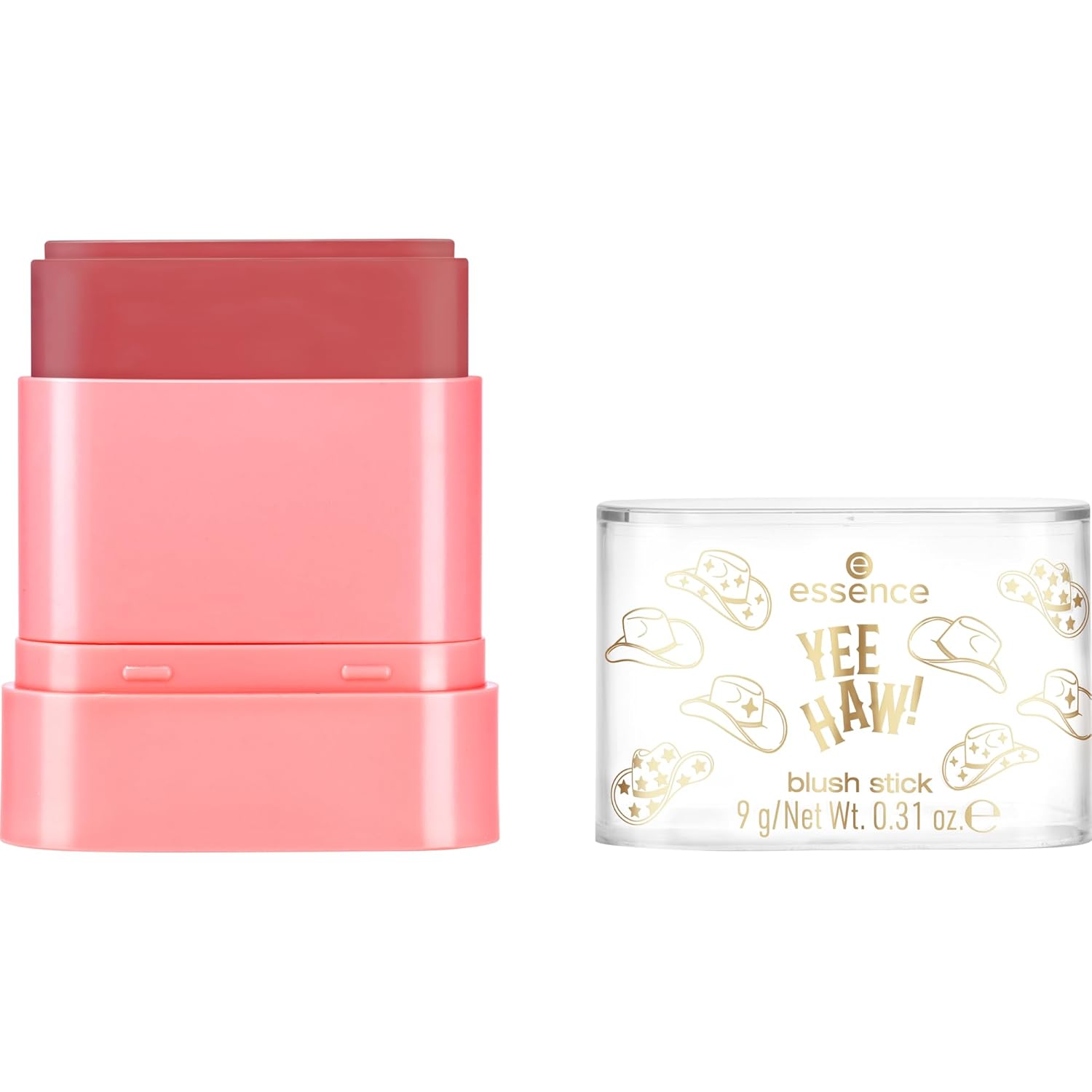essence YEE HAW! blush stick, blush, no. 01, red, highly pigmented, matte, vegan, perfume, no parabens, no microplastic particles, 1 pack (9 g)