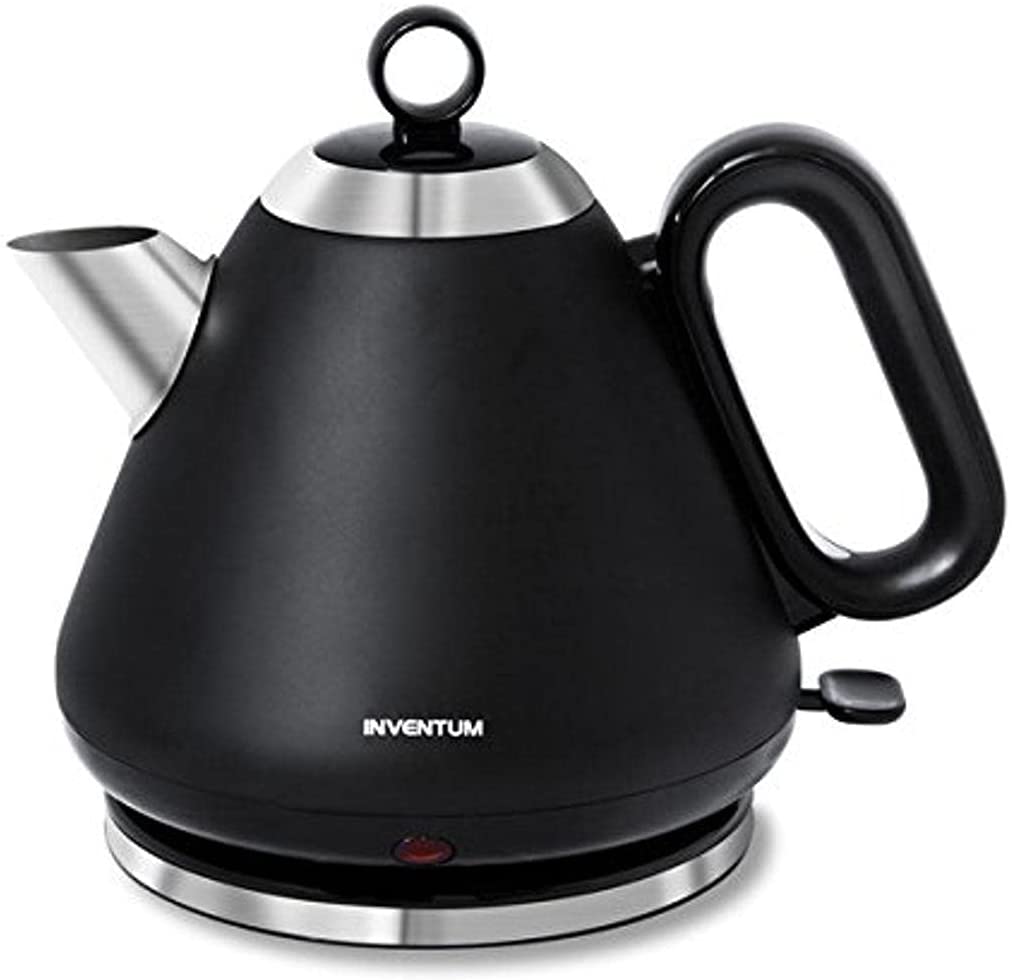 Inventum HW617B Electric Kettle 1.7L 2200W Black Stainless Steel Water Level Indicator Overheating Protection)