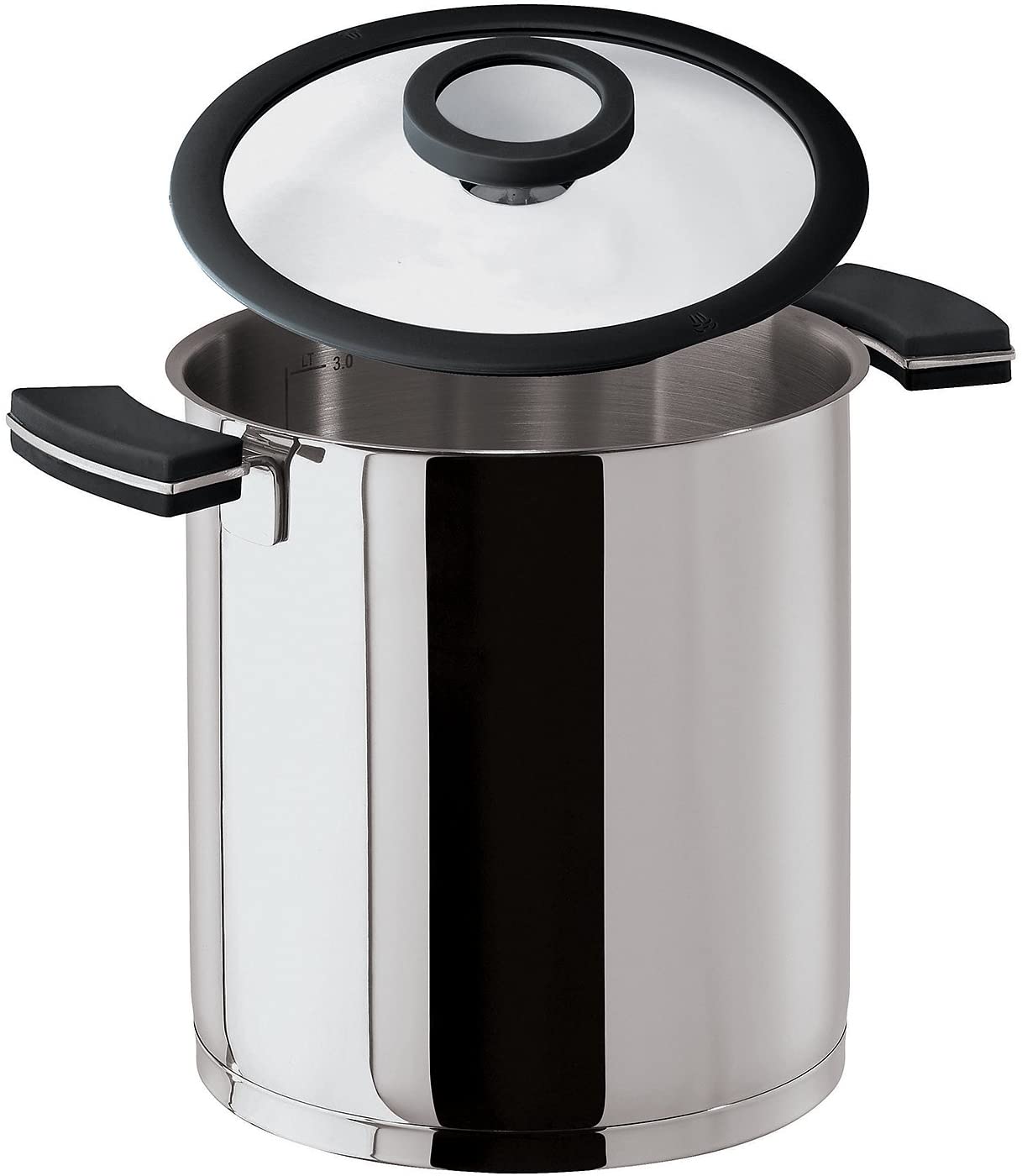 Sambonet 12 O\'Clock Stainless Steel / Silicone Grey High Stockpot 20 mD