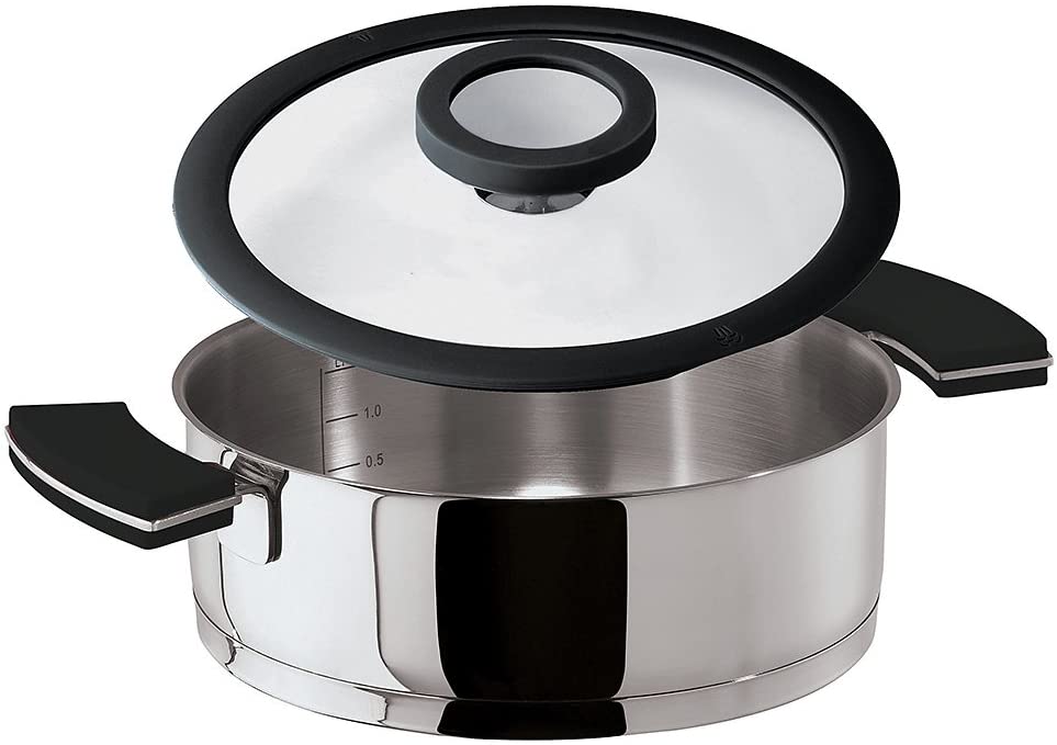 Sambonet 12 O \'clock Edelst./Silicone Grey MD Stewing Pan 28 cm