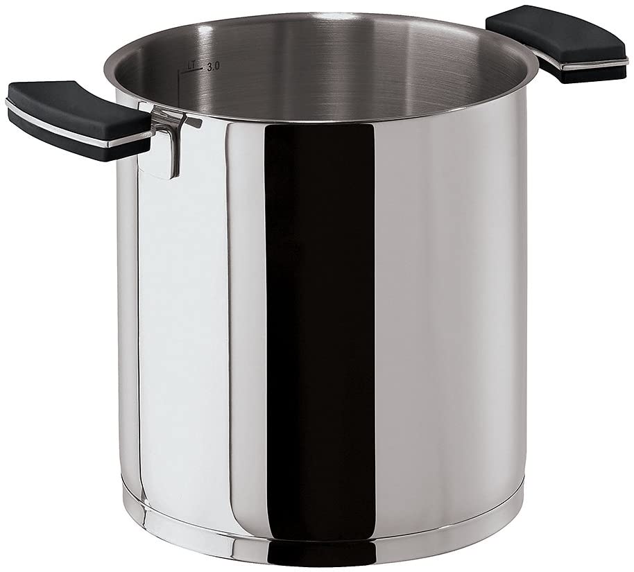 Sambonet 12 O\'Clock Stainless Steel / Silicone Grey Tall Soup Pot 20