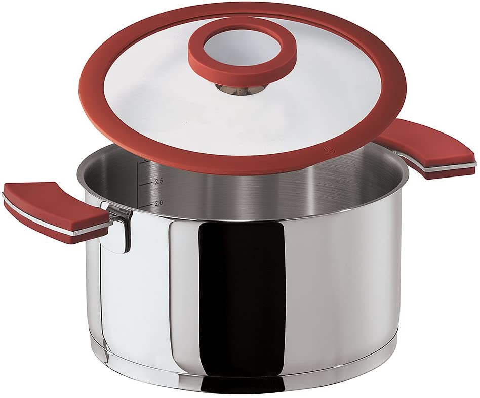 Sambonet 12 O \'clock Edelst./Silicone Red Meat Pot 20 cm MD