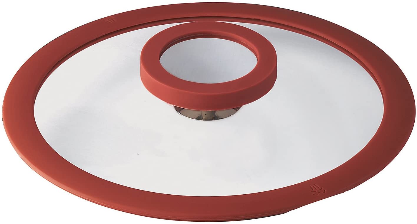 Sambonet 12 O \'clock Lid 14 cm Glass/Silicone Red