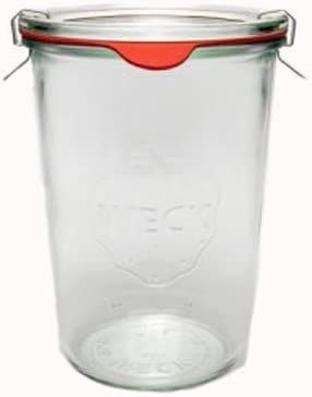 Weck Vitrea Prescription Flyer Preserving Jars 3/4 Length 850 ml with Labels