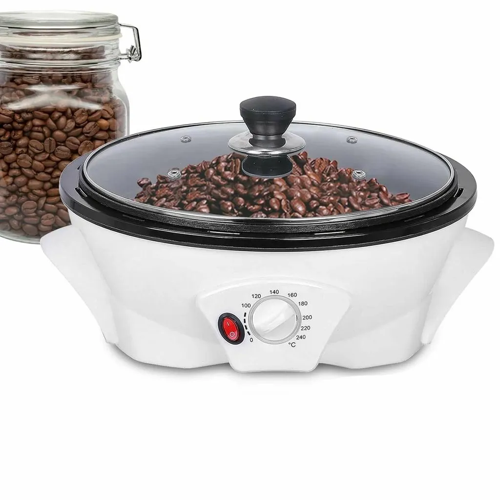 Slyrun 1200-watt electric coffee roaster, coffee machine for roasting coffee beans, adjustable temperature 0–240 °C, suitable for coffee beans, nuts, etc.