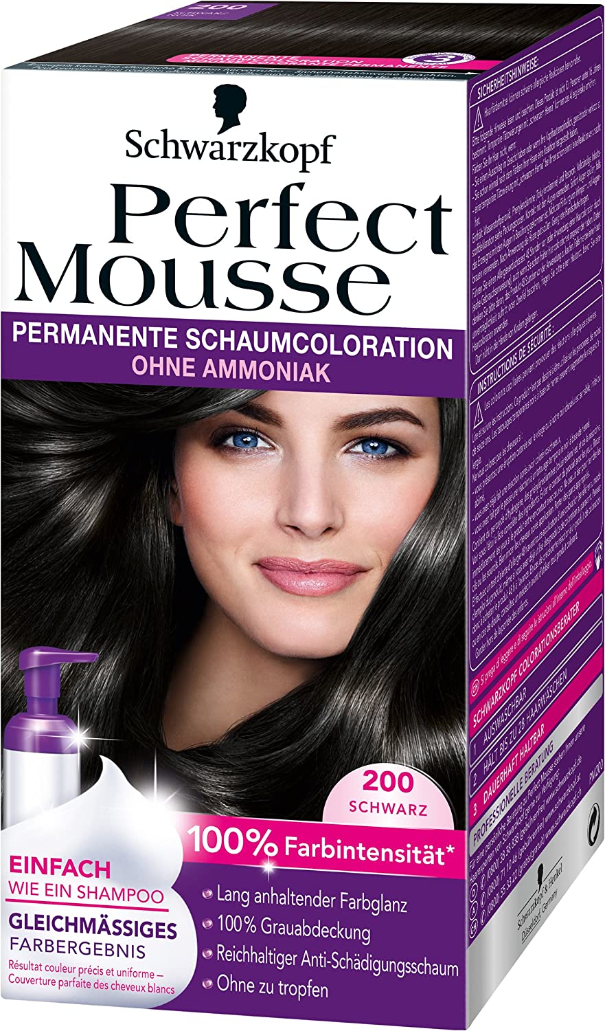 Perfect Mousse Permanent Foam Color 200 Black Pack of 3, ‎200