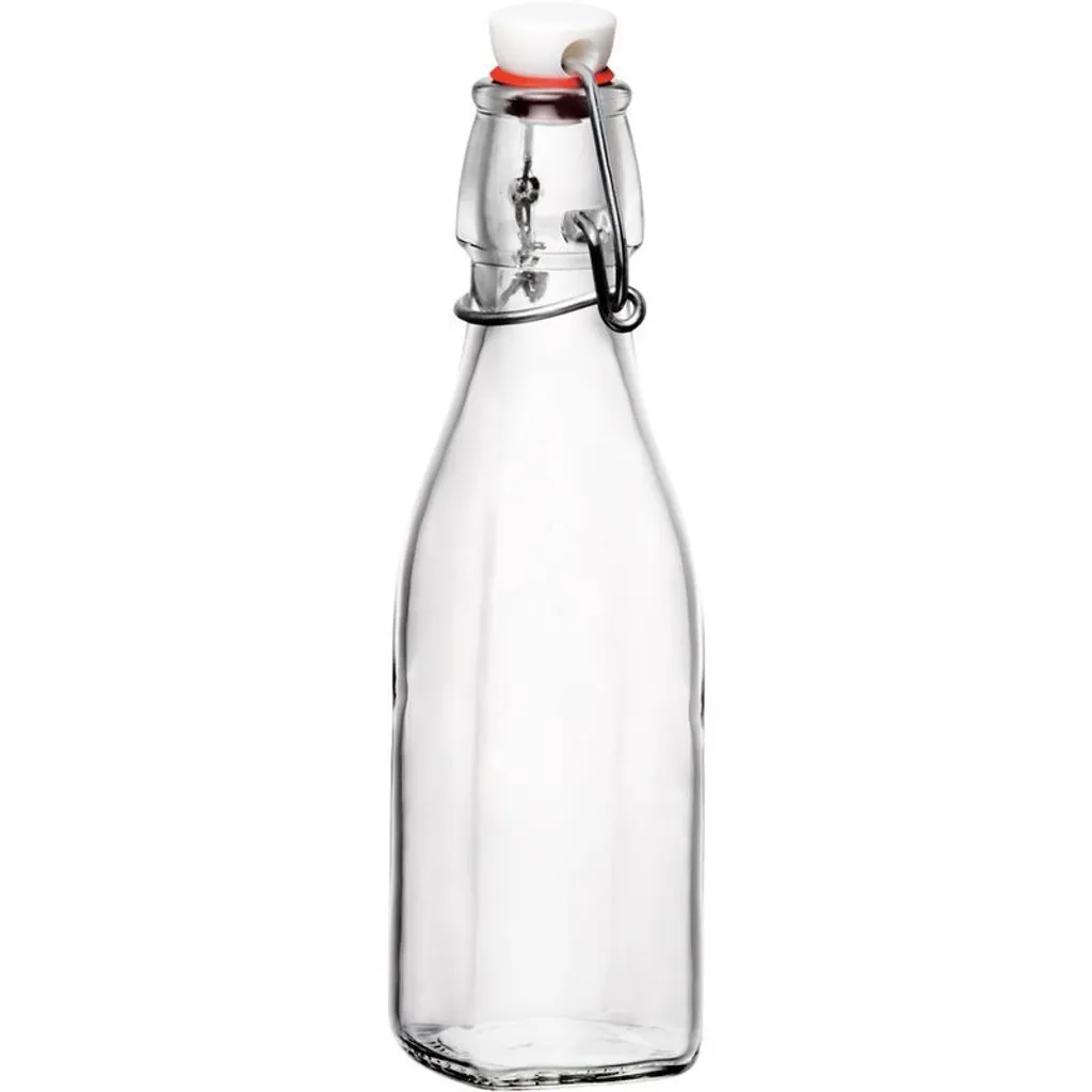 12x Bormioli Rocco Small Glass Bottle with Swing Top 0.25 Liter