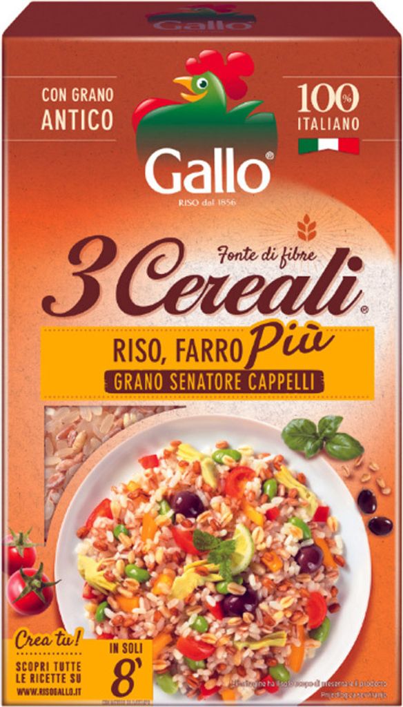 12x Gallo Riso Rise 3 Cereali 800g
