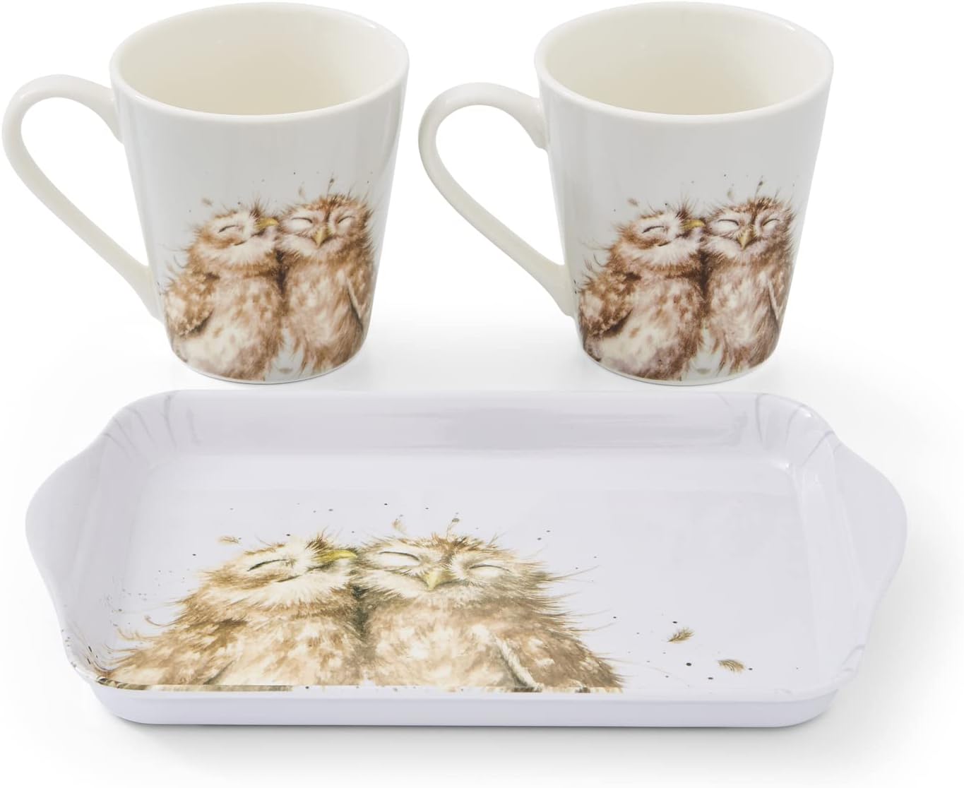 Portmeirion X0011658893 Scatter tray (owls), porcelain, gray