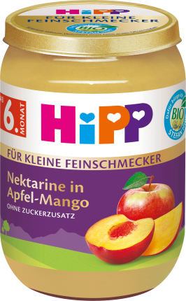 HiPP Fruits For little gourmets, nectarine in apple-mango from the 6th month, 190 g