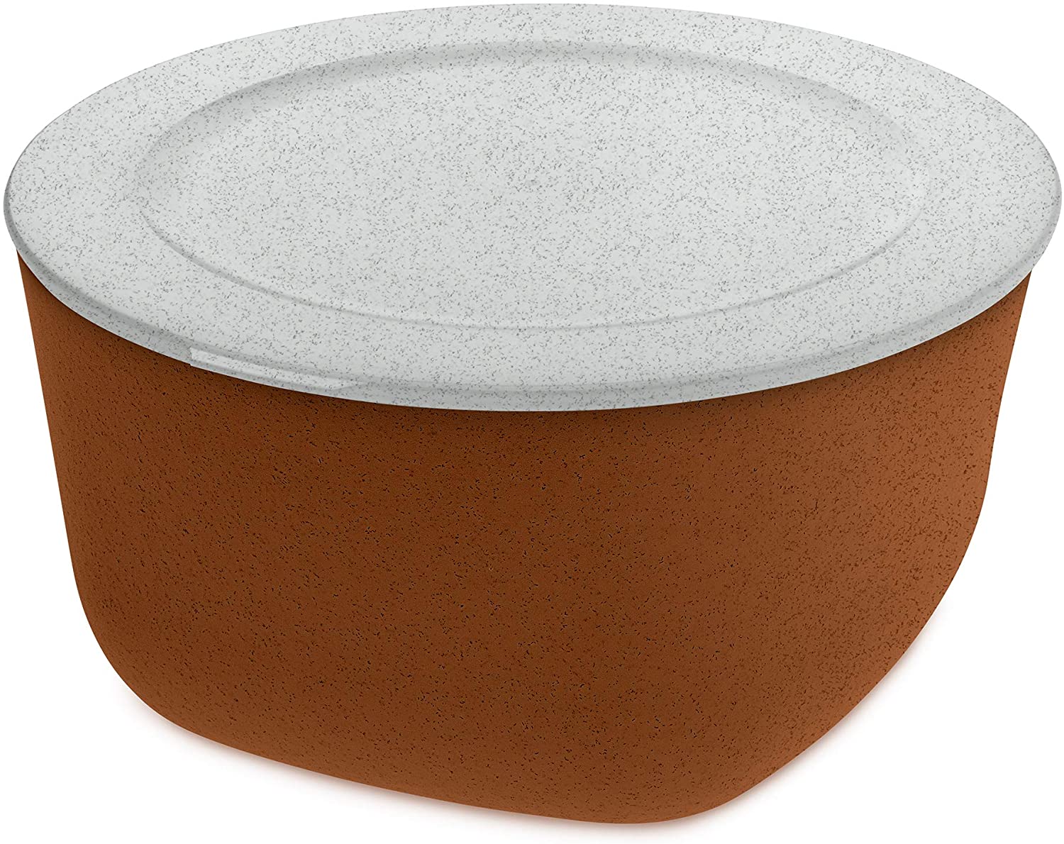 Koziol Storgae, Food Storage Lid, Lunch Box, Meal Prep Container, Stackable, Organic Rusty Steel, 4 Litre
